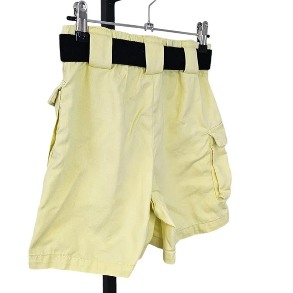 Aritzia TNA Cargo 5" Shorts Size 2XS Yellow Utility Belted High Rise - Picture 5 of 7